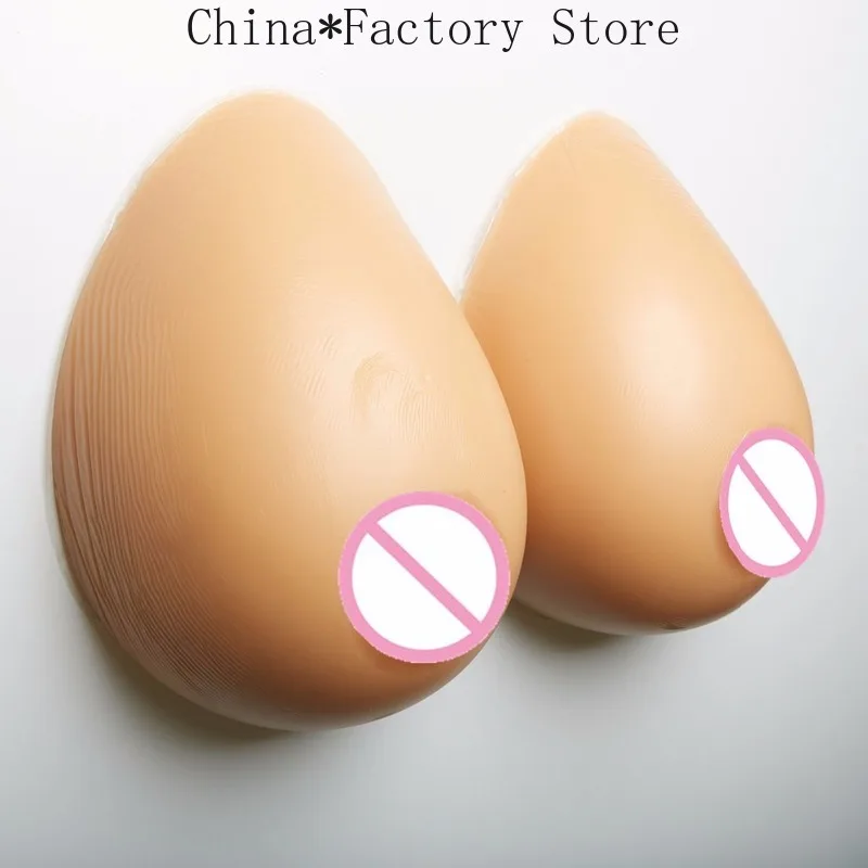 New 1000g/pair D Cup Silicone Breast Form Artificial Soft Fake Boobs Crossdresser Transgender Queen Transvestite Mastectomy Bra