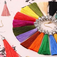 510pcs 6cm small silk tassel with metal caps earrings pendant charms crafts tassels brush for diy jewelry making accessories