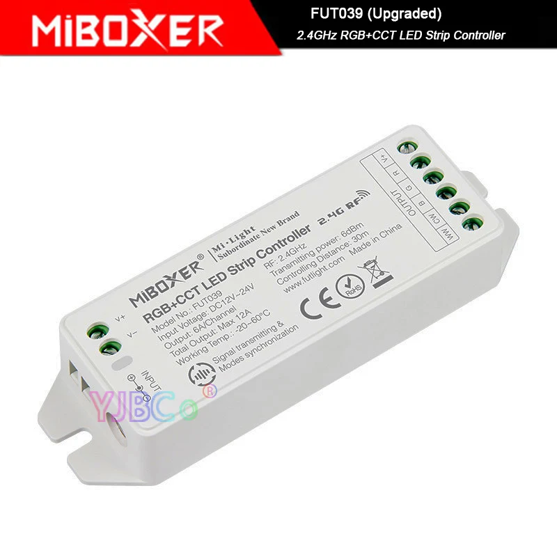 Фото Новинка контроллер Miboxer для светодиодных лент RGB + CCT 2 4 ГГц FUT039 (улучшенный) 12 В