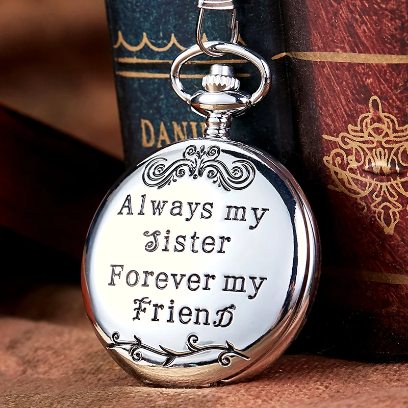Модные золотые кварцевые карманные часы для моей сестры женщин подарок друзья