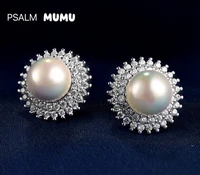 psalm mumu upscale 925 sterling silver earrings pearl twist luxury stud earrings for women brincos pendientes bijoux