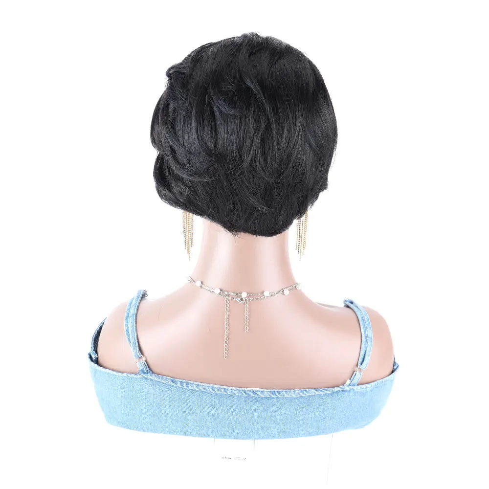 

Berry Hair 100% Brazilian Human Hair Cheap Short T Lace Front Wig Wholesale Female Short Pixie Cut Wigs For Black Women