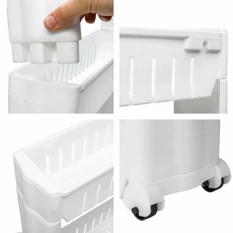 

54.5*12.5*71cm Multifunctional Storage Rack Kitchen Storage Holders Racks New Plastic Bathroom Three-layer Intertwined Shelf HWC