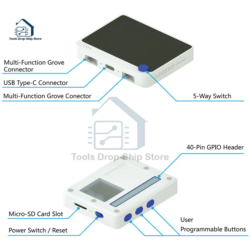 Wio терминал ATSAMD51 Core с Realtek RTL8720DN BLE 5 0 &amp Wi-Fi 2 4G/5G макетная плата для SPI / I2C/ I2S