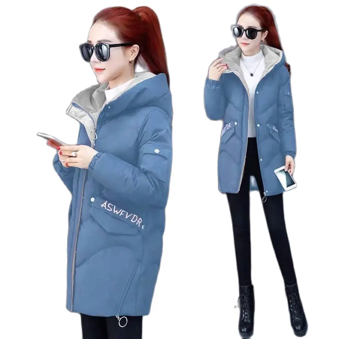 Женская верхняя одежда с принтом новинка 20211 свободная утепленная пуховая