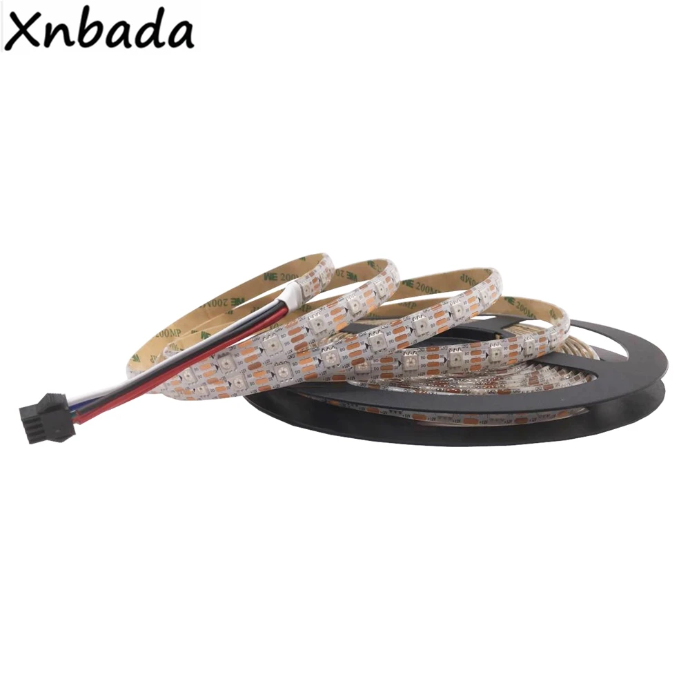 DC12V WS2815(WS2812B WS2813 обновление) RGB светодиодные пиксельные полосы, индивидуально адресуемые Белый/Черный PCB двухсигнальный светодиодный гибкий светильник