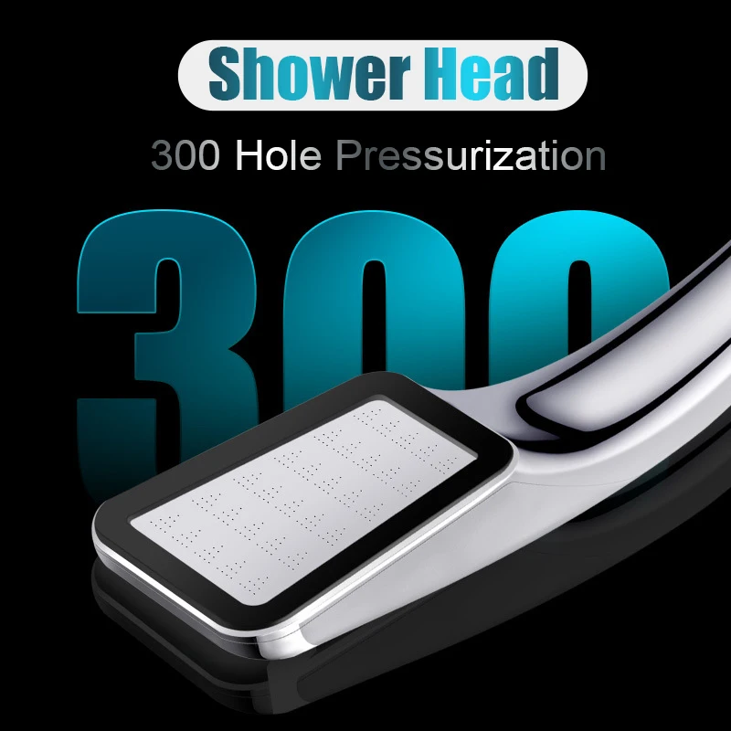 Лейка для душа матовая с фильтром 300 отверстий черный цвет|Душевые насадки| |