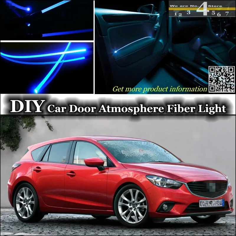 Для Mazda 3 мазда3 M3 Axela BK BL BM внутренний окружающий свет тюнинг атмосферу волоконно