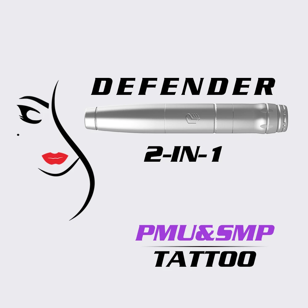 EZ Defender 2 в 1 поворотные ручки машина SMP и пму & татуировки 3 мм ход инструмент для