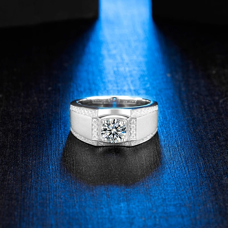Кольцо Moissanite из серебра 925 пробы 1ct D 6 5 мм Цвет классический модный стиль подарок