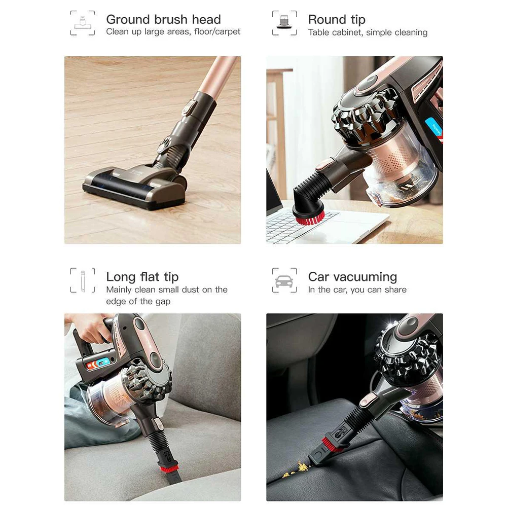 Портативный беспроводной пылесос 15000Pa с циклонным пылесборником для дома Proscenic P8