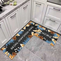 nordic pu leather kitchen mat waterproof and oil proof kitchen floor mat household full pvc carpet long strip doormats tapis