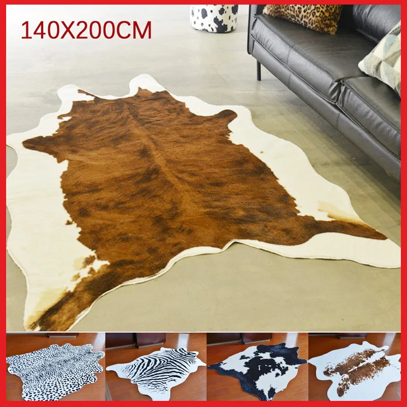 OIMG коврик из коровьей шкуры воловьей кожи ковры для гостиной спальни полиэстера 1