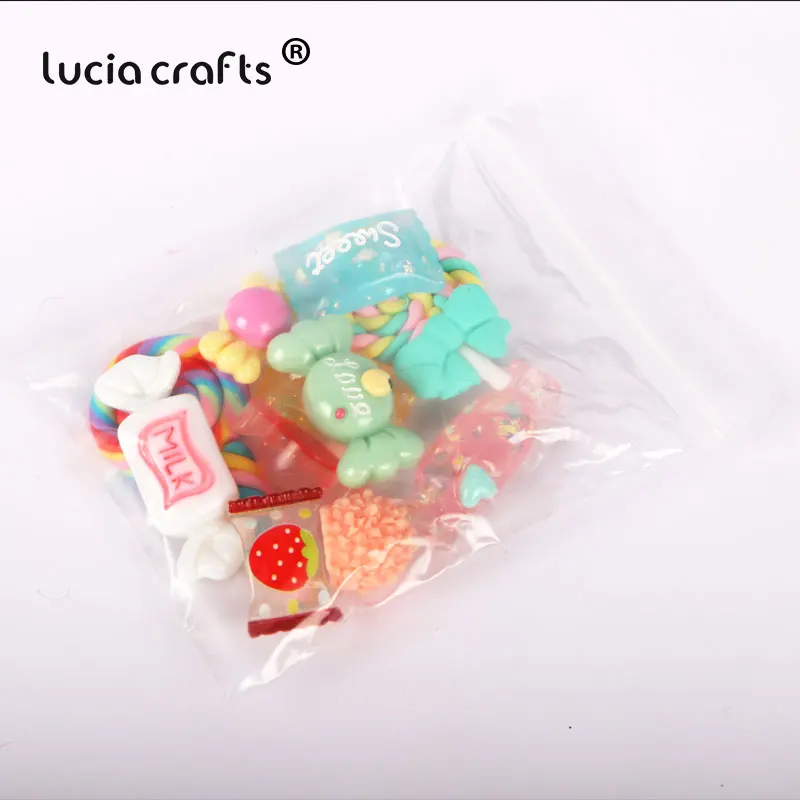 Lucia crafts, 12 шт./партия, случайный смешанный дизайн, плоская задняя сторона, смола, милый, конфетный крем, смола, сделай сам, головной убор, бутылка, украшение для телефона F0602
