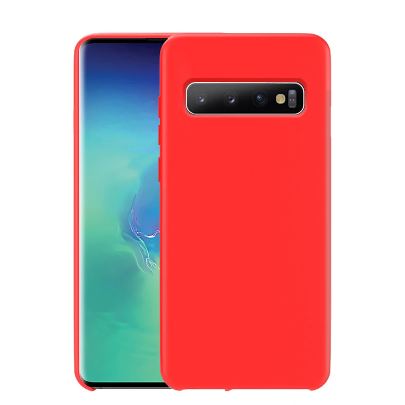 Red Чехол для samsung S10, высококачественный мягкий силиконовый защитный чехол для samsung Galaxy S8, S9, S10 Plus, S10e, Note 8, 9, 10, силиконовый чехол - Цвет: Red