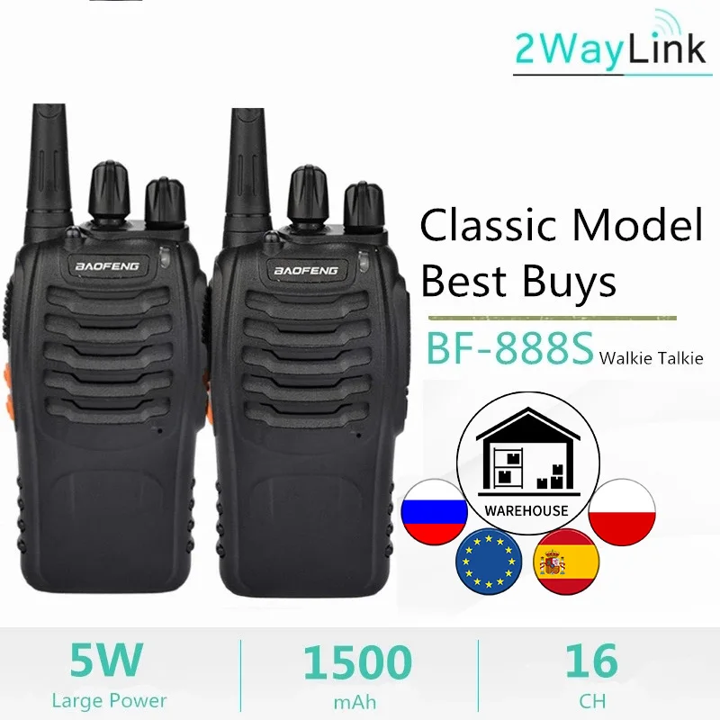 

1PC or 2PCS Baofeng BF-888S Two Way Radio Baofeng 888 Walkie Talkie 888S UHF 400-470Mhz 16Channels H777 Radio BF 888S H-777 C2
