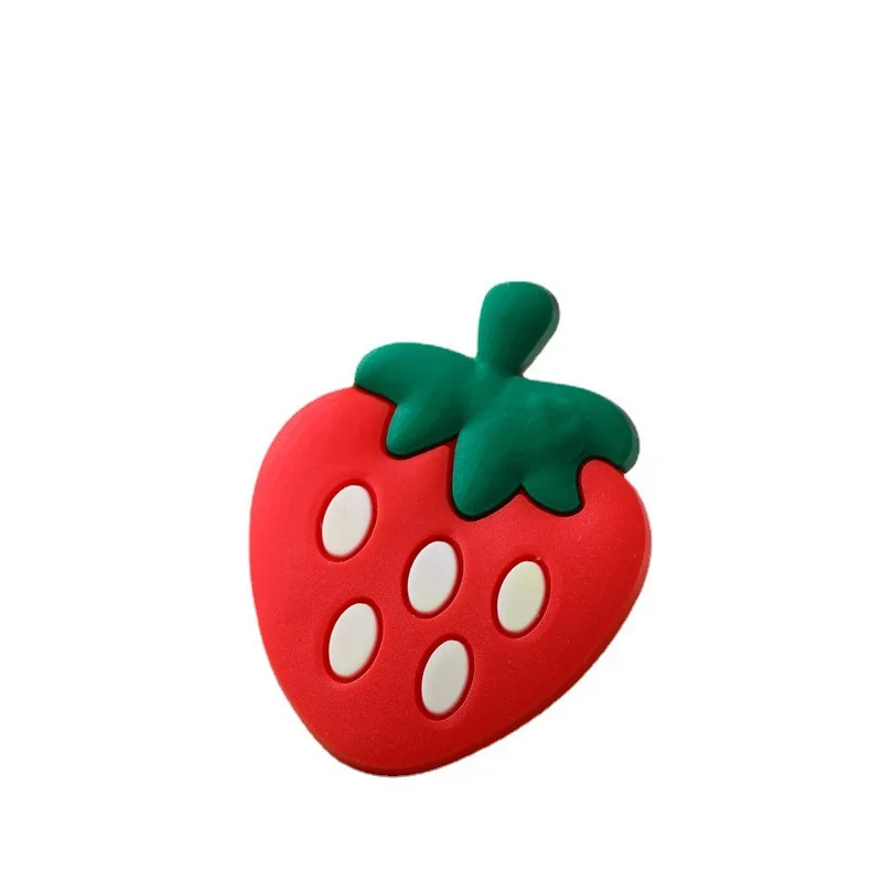 

Sale 1 Piece of Fruit 3D Croc Charm Shoe Accessories Decoration PVC Crocodile Leather Buckle Children's Party Christmas Gift