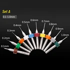 10 шт., карбидные мини-сверла из вольфрамовой стали с ЧПУ