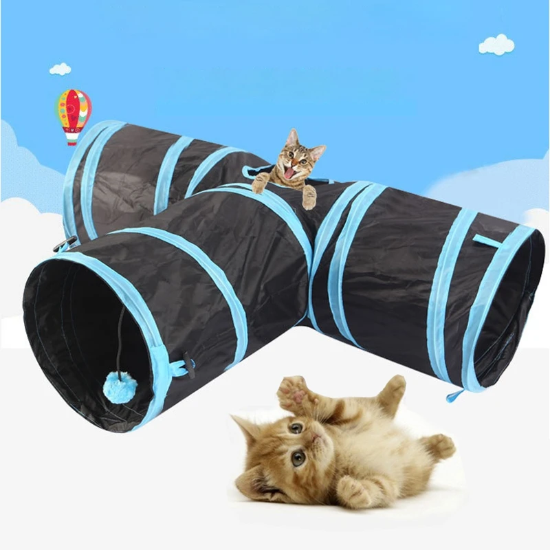 Туннель для домашних животных с 5/отверстиями забавные игрушки кошек складные