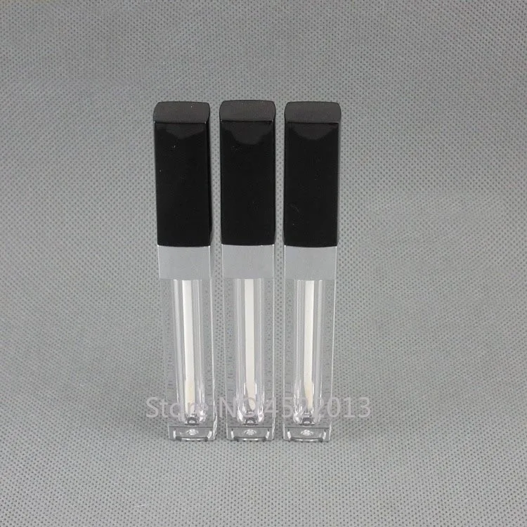 

10/30/50pcs 3.5ML Plastic Square Cosmetic Lip Paint Oil Storage Bottle,Beauty Lip Gloss Tube, Clear Lipgloss Wands Container