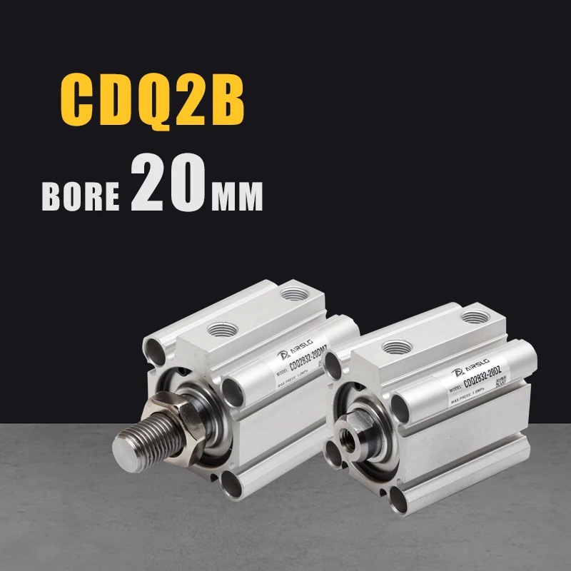 SMC type CDQ2B air pneumatic cylinder Bore 40mm Rod end famale thread CDQ2B20 -20DZ CQ2B20  Stroke 5DZ-100DZ