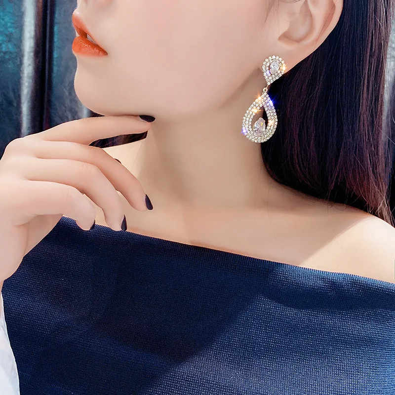 

925 Silver Needle Candy Color Earrings Female Personality Exaggerated Square Geometric Net Red New Summer