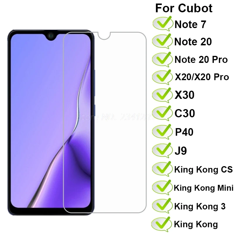 Cubot Note 7 20 Pro стекло для X30 X20Pro P40 J9 закаленное King Kong 3 Mini CS Quest Pelicula 2 1 шт.|Защитные