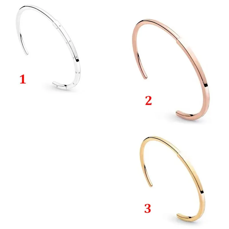 

100% S925 Silver New Classic C-style PAN Bracelet Suitable For Women's Festival Wedding Original Gift Diy Jewelry