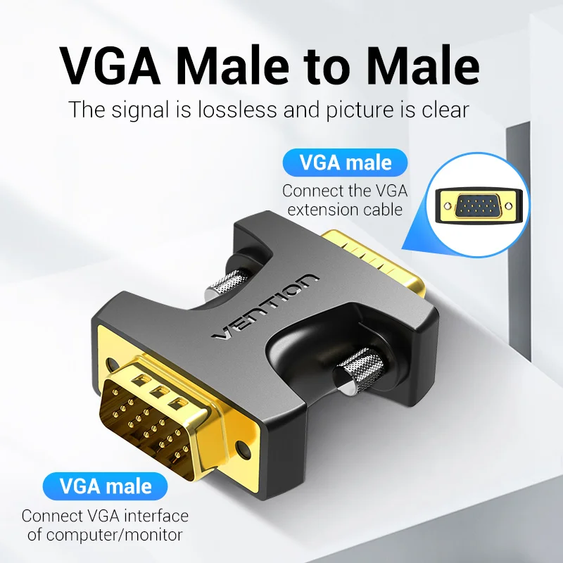 Vention VGA адаптер папа 15 Pin Удлинительный кабель разъем для ноутбука тв компьютера