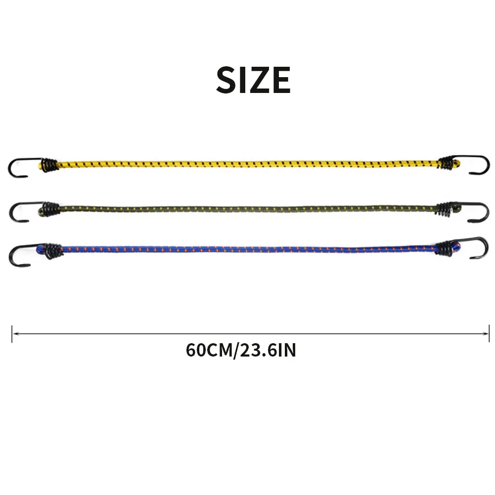

Hiking Tent Accessories Elastic Rope Ball Bungee Cord Tarp Tie Down Strap Elasticity Tied Rope With Hooks Outdoor Accessories