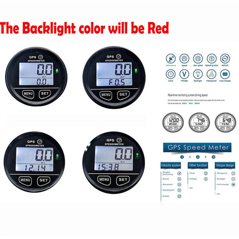 Новый мотоцикл GPS Спидометр Одометр портативный подходит для UTV морской лодки