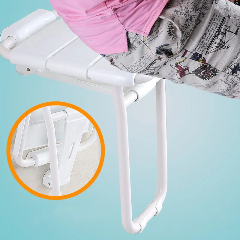 8905 настенный стул для ванной из нержавеющей стали и ПВХ пластика складной