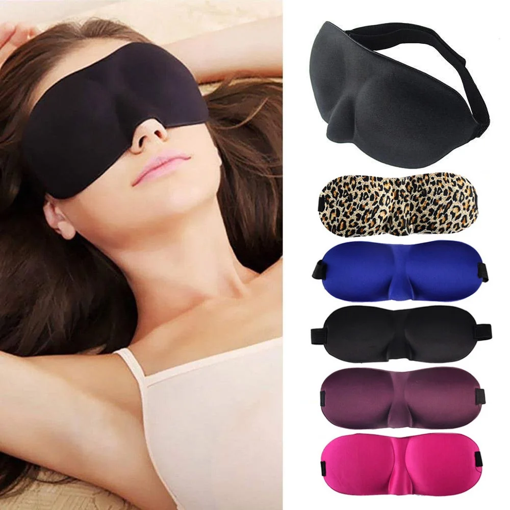 50 шт. 3D маска для сна натуральная тени глаз накладки женские и мужские мягкие