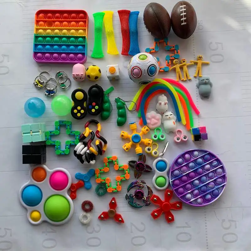 

Fidget Sensory Toy Set Stress Relief Toys Autism Anxiety Relief Stress Bubble Fidget Sensory Toy For Kids Adults