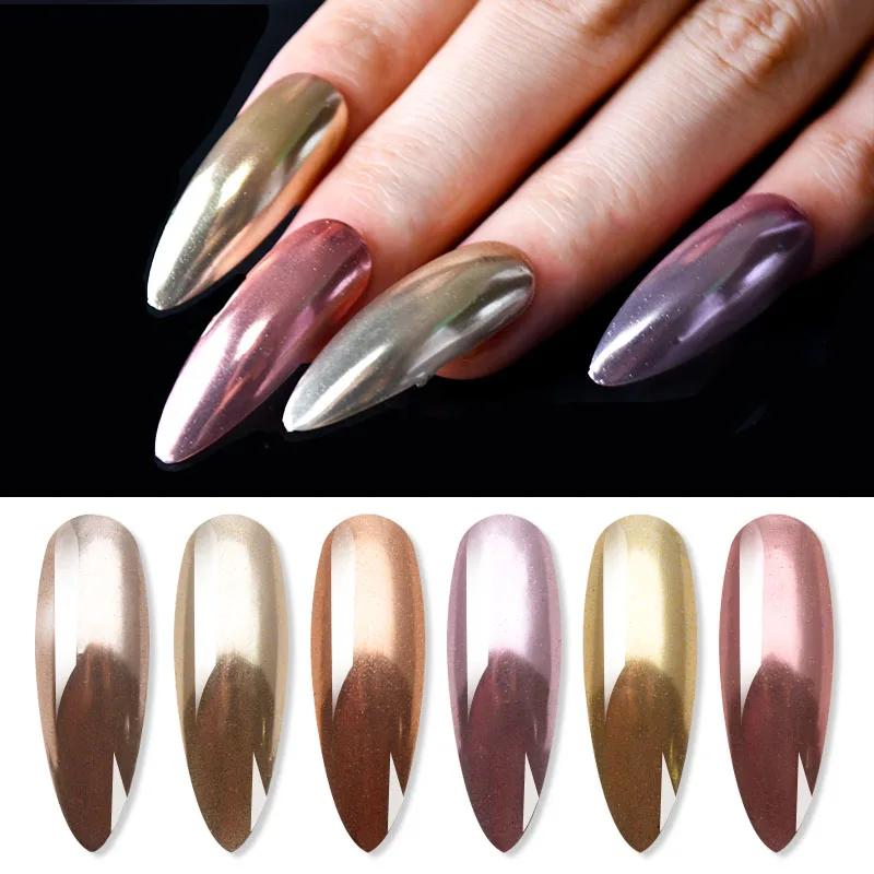 0 3 г/кор. блеск для ногтей порошок пыль золото шампанское серебро розовое