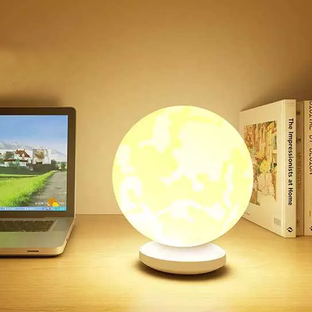 3D Moon Ball Настольный светодиодный светильник ночник цветная Настольная лампа с