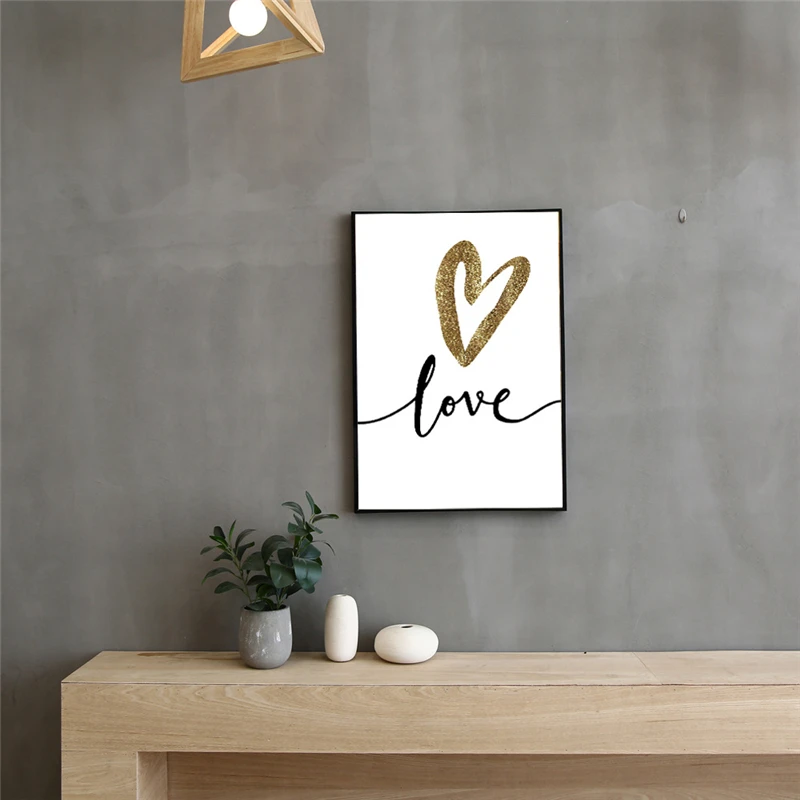 YaMinSanNiO холст картины искусство на стену любовь сердце Современный абстрактный