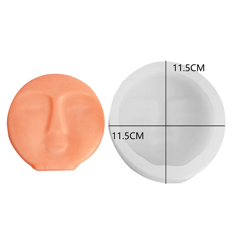 

Abstract Human Face Design Candle Mold Vintage Style DIY Fragrance Candle Wax Mould Home Decor Face Candles Silicone Molds