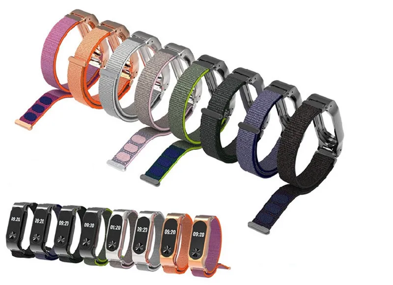Mi Band 2 ремешок нейлоновая петля для Xiaomi mi Группа 2 браслет mi Band 2 OLED Ремешок Браслет