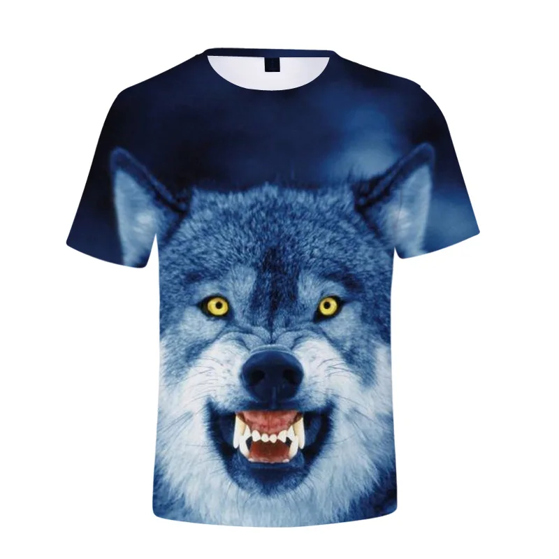 

Men short sleeve t shirt animal collages boys T-Shirt summer tees women 3D tshirt summer harajuku clothes male wolf Tee shirt