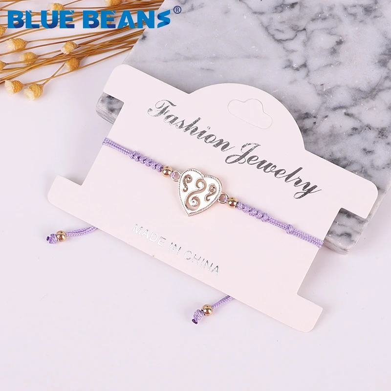 2019 плетеные браслеты простой браслет с сердцем для женщин дружбы пары вечерние