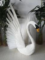 foam feathers spreading wings bird swan 30x45cm white feathers swan model toy display prophome garden decoration gift e3292