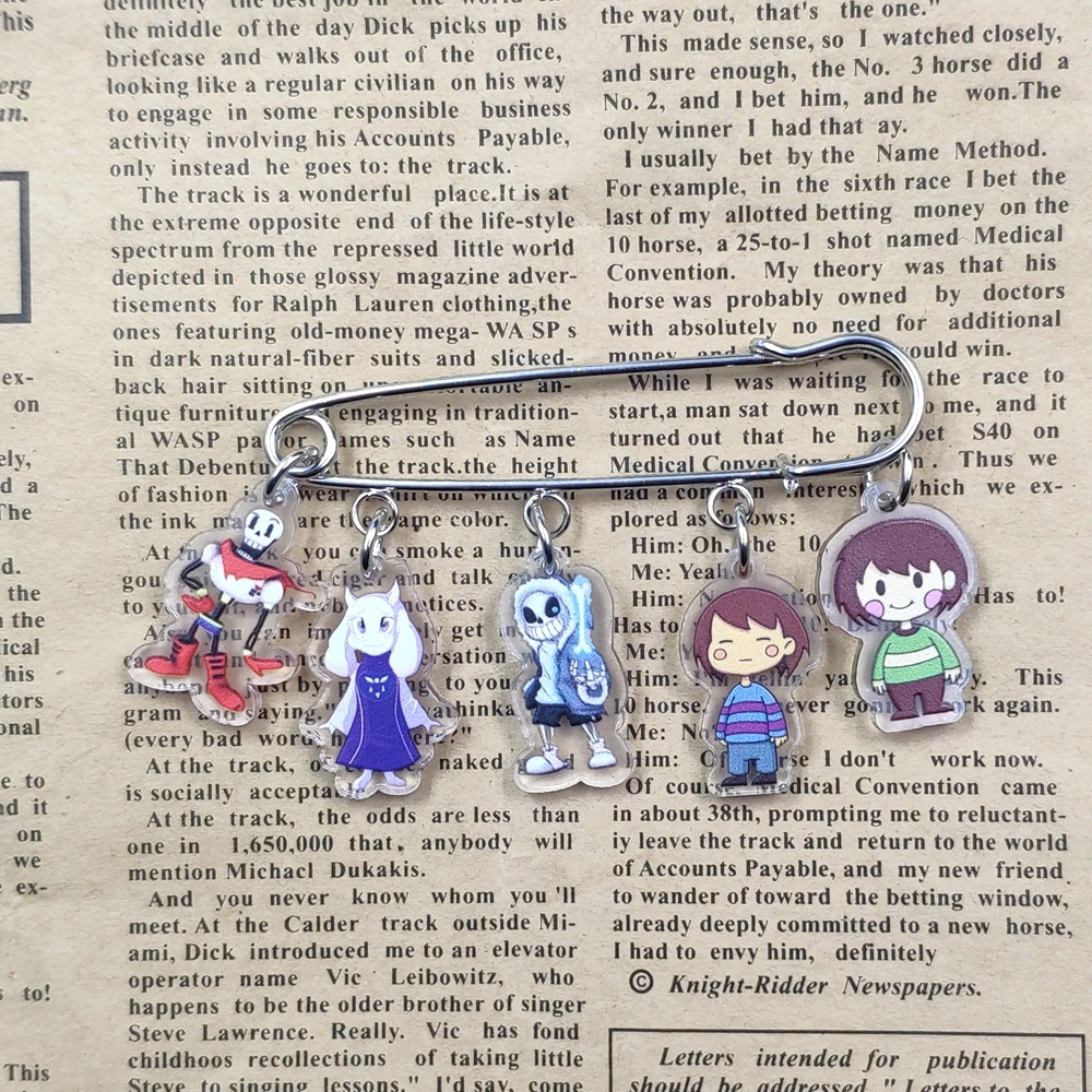 Симпатичная популярная акриловая аниме мультяшная игра Undertale Sans брошь на пальто