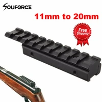 dovetail extend weaver picatinny rail adapter 11mm to 20mm extensible tactical scope bases mount for rifleair gun hunting