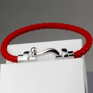 tv high quality luxury horseshoe bracelet u logo popular original fashion brand womens jewelry fred bracelet couple gift hot free global shipping