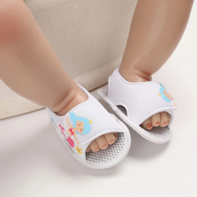 

Baby Kids Sandal Girl Flower Pattern Crib Shoes Summer Children Breathable Anti-Slip kid Cotton Shoes04