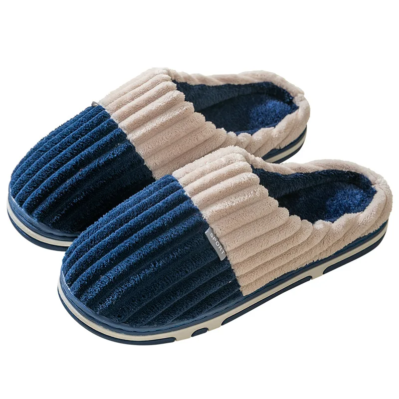 

Couples Bedroom Cartoon Non-Slip Soft Bottom Slippers Unisex Winter Indoor Warm Home Slippers Women Cotton Men Home Slippers