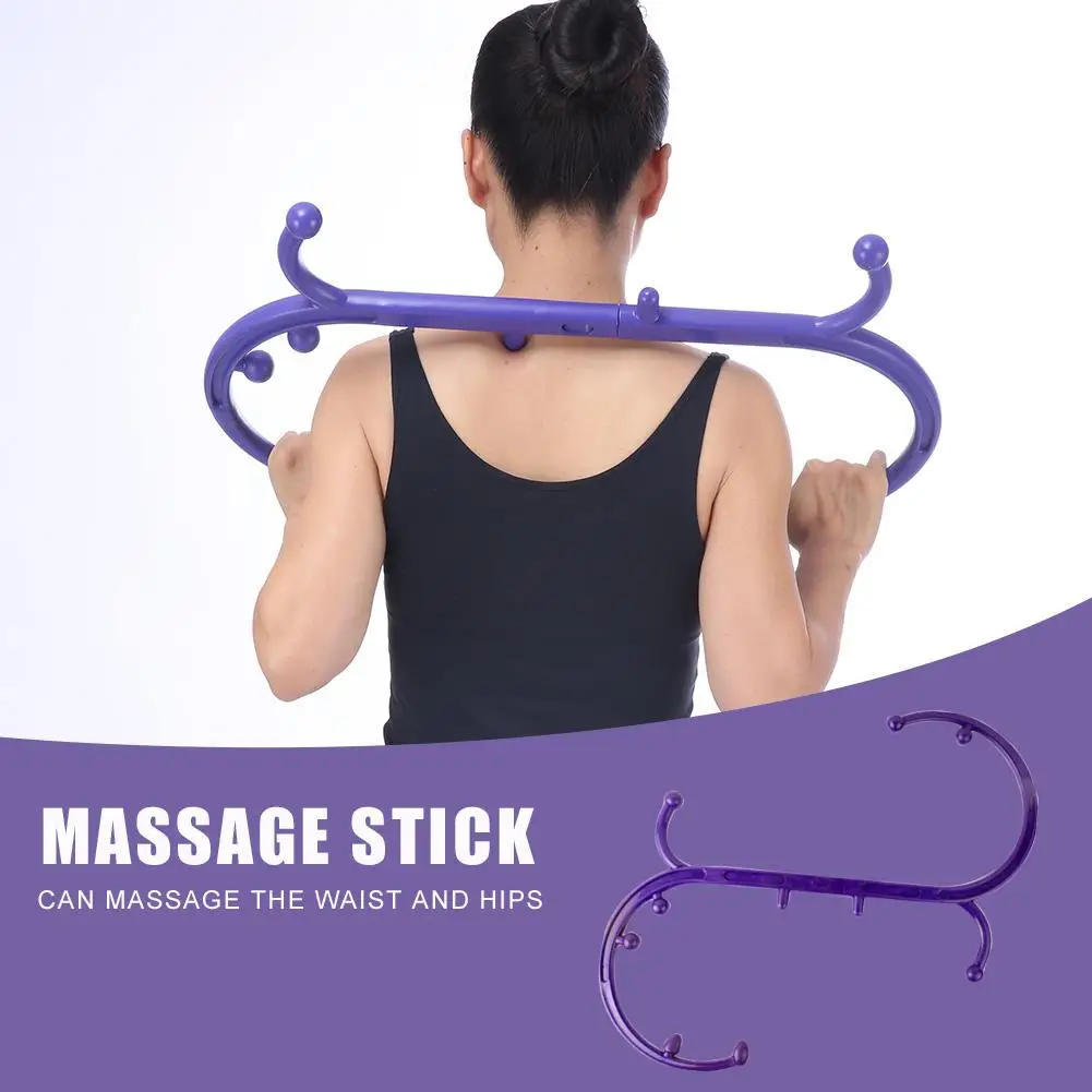 

Portable Detachable S Type Back Neck Trigger Point Self Massage Stick Body Muscle Relief Back Massager Best Gift HealthCare