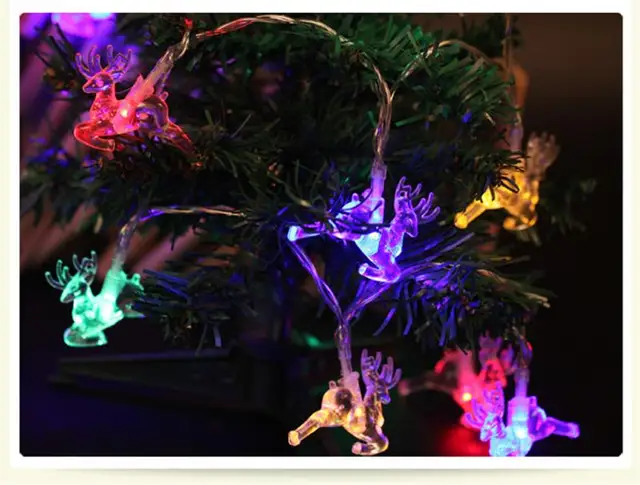 Christmas LED Sika Deer String Elk-shaped Deer Decoration Lantern Battery Powerd Light Strip Christmas Decoration New Year 2022 2