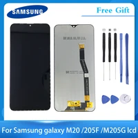 6 3original lcd for samsung galaxy m20 2019 sm m205 m205f lcd display touch screen digitizer assembly replacement parts